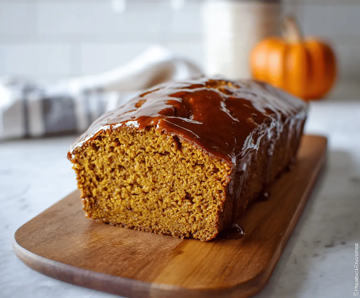 Brown Butter Maple-Glazed Pumpkin Bread