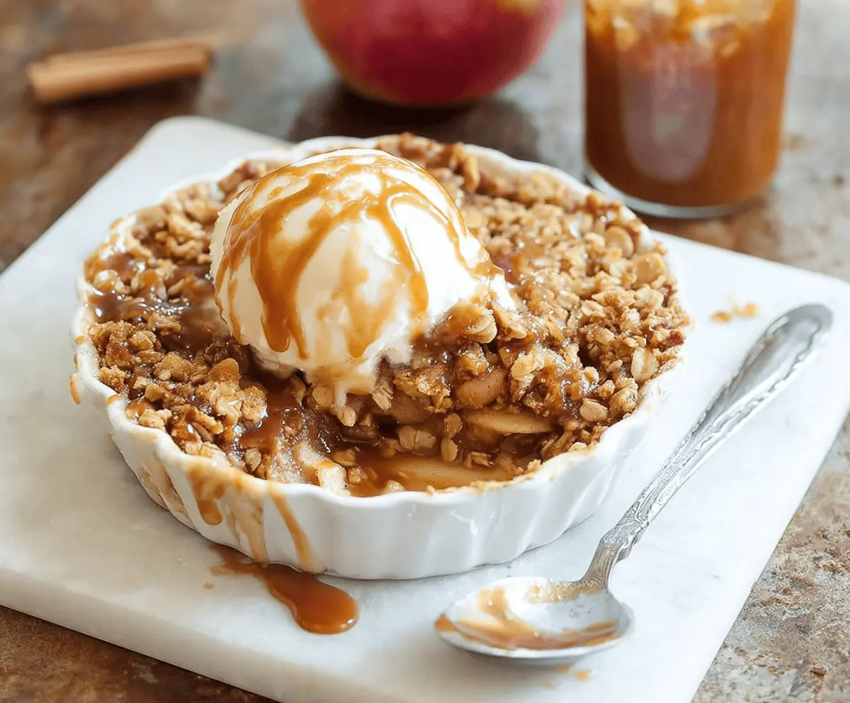 Caramel Apple Crisp
