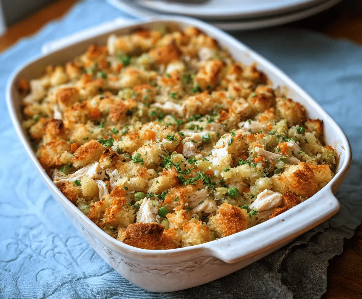 Chicken And Stuffing Casserole