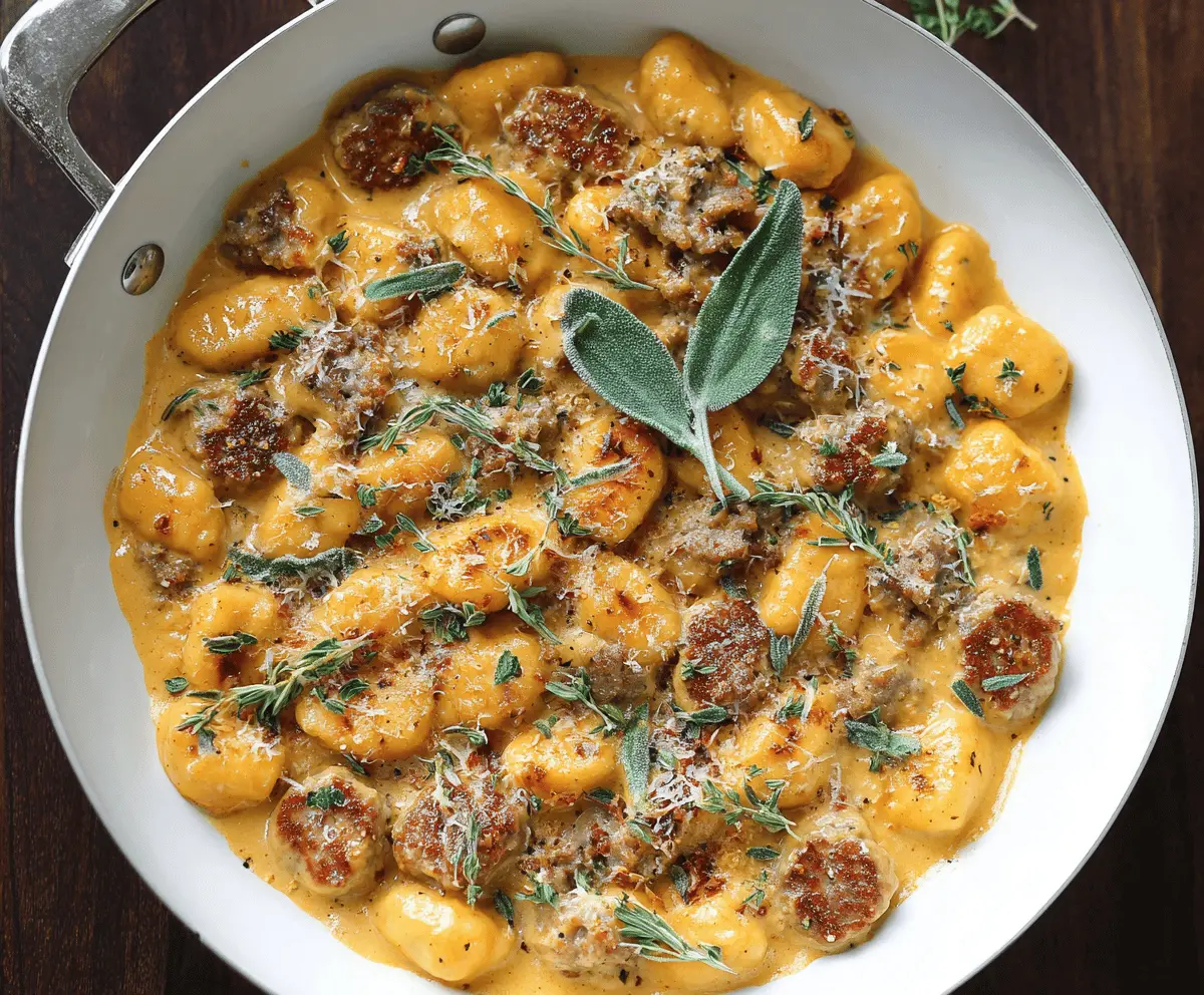 Creamy Butternut Squash Gnocchi with Sausage Recipe
