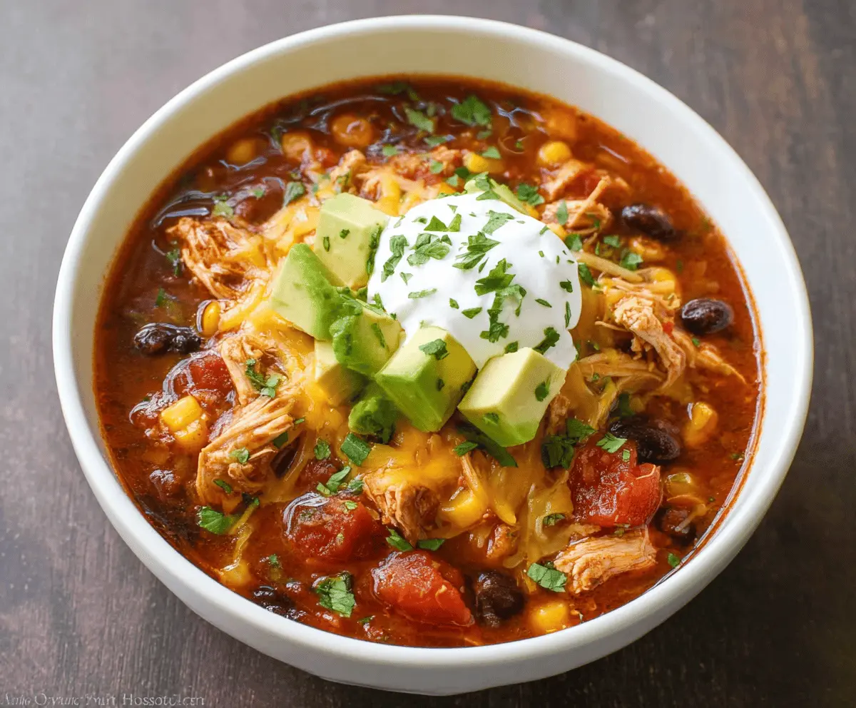 Crockpot Chicken Taco Soup