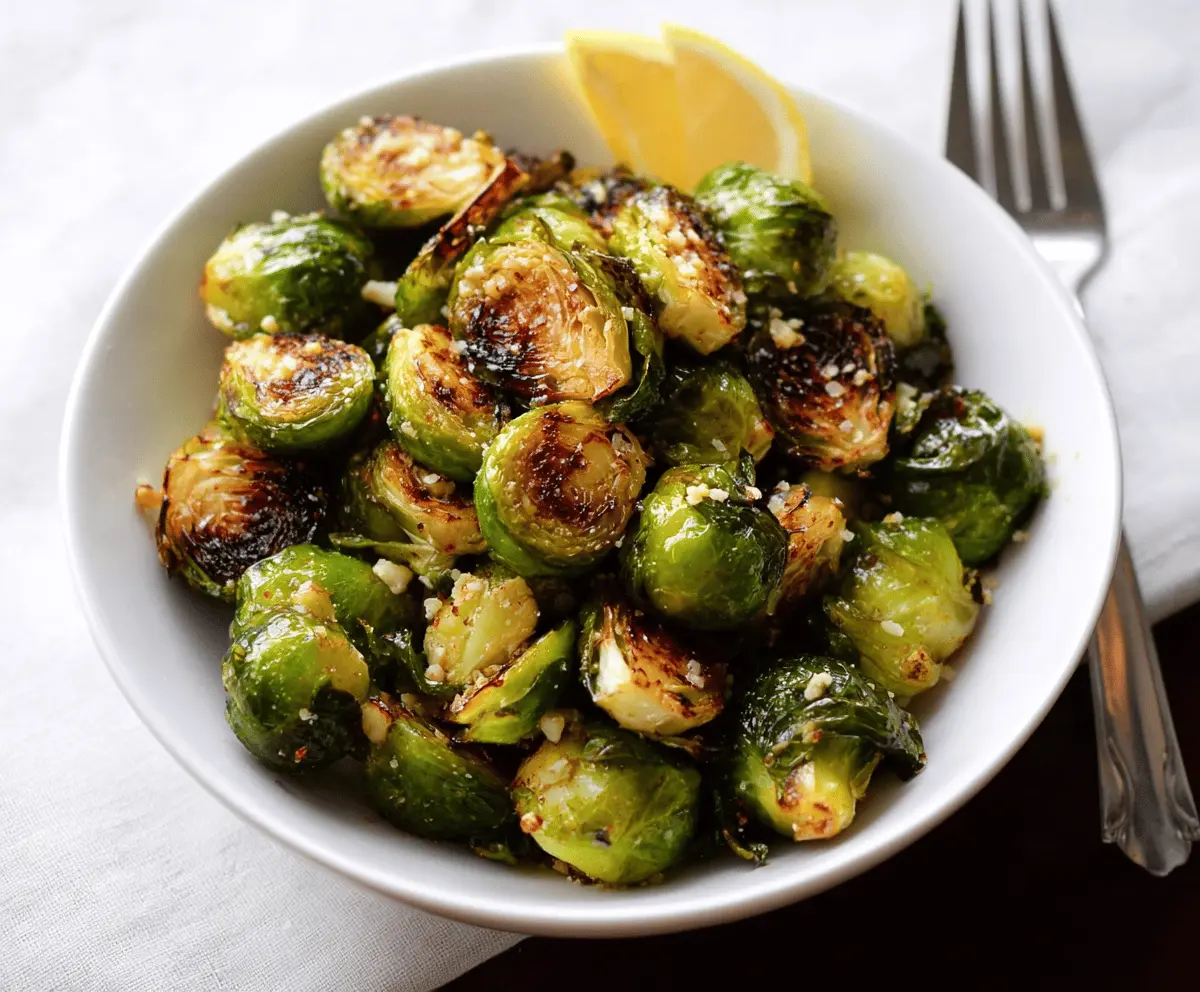Garlic Butter Roasted Brussels Sprouts
