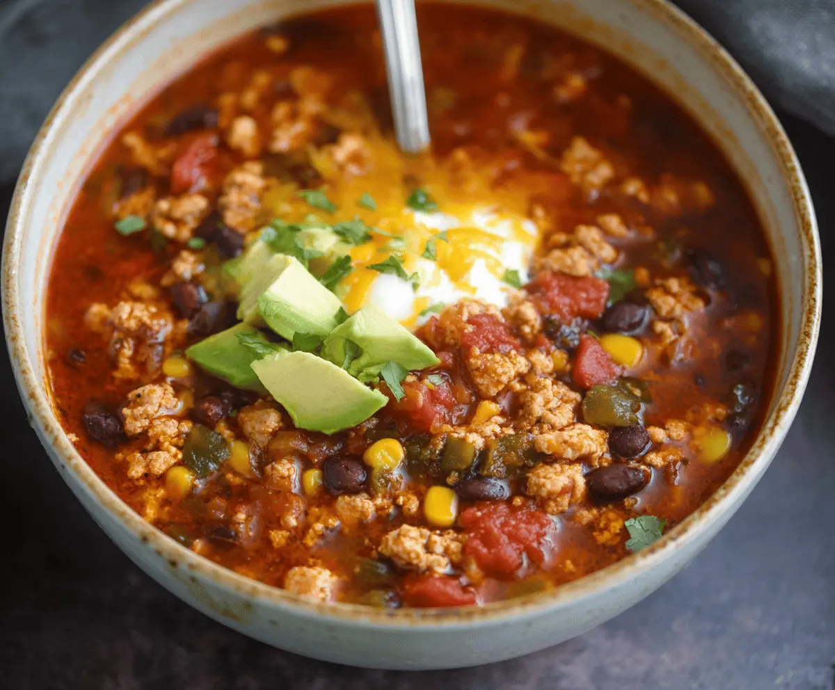 Ground Turkey Taco Soup