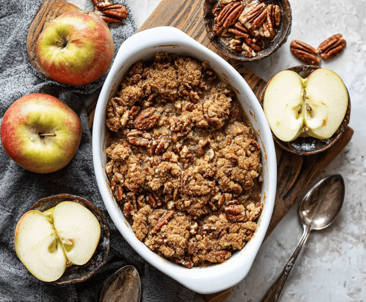 Maple Pecan Apple Crisp