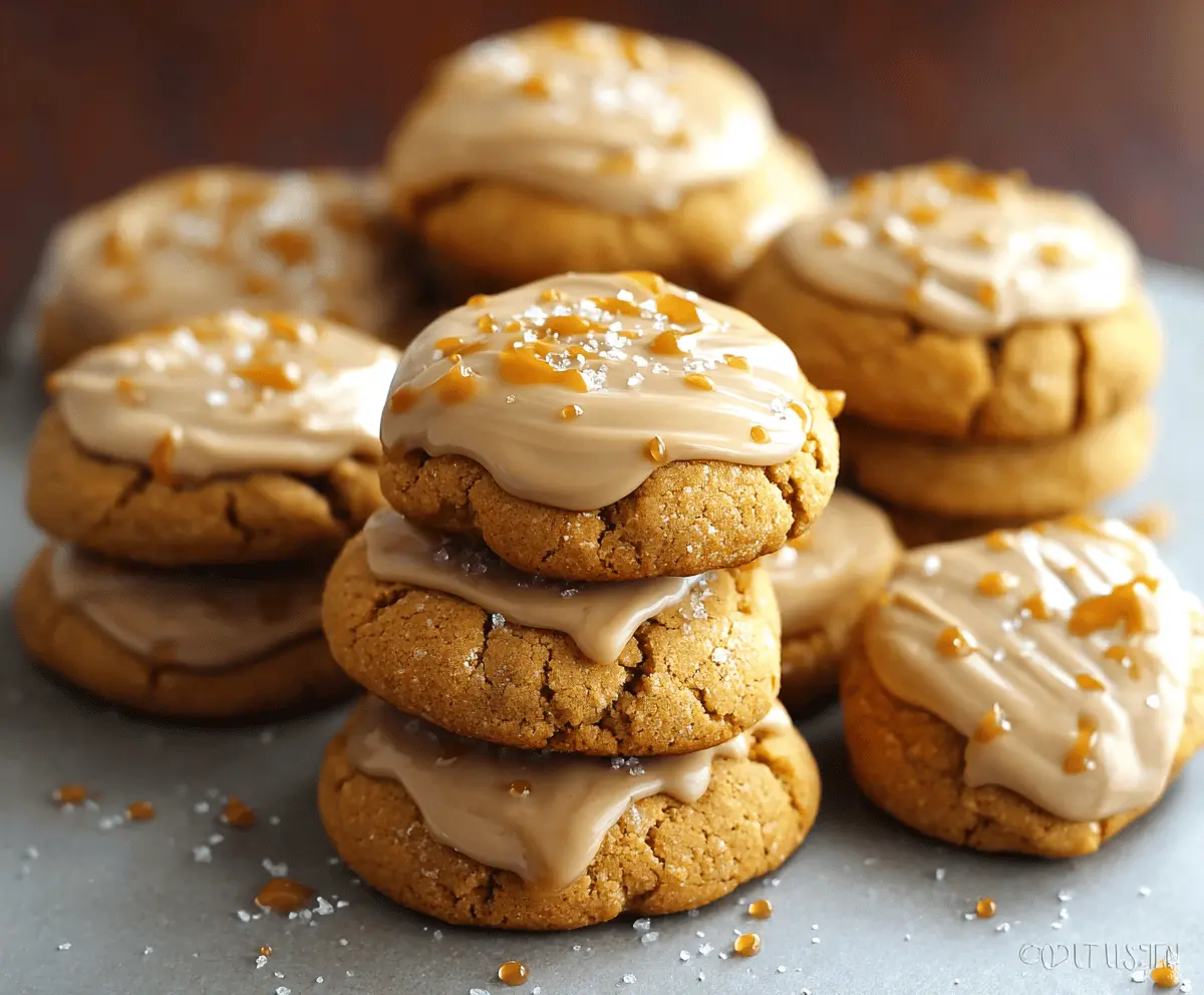 Pumpkin Salted Caramel Cookies