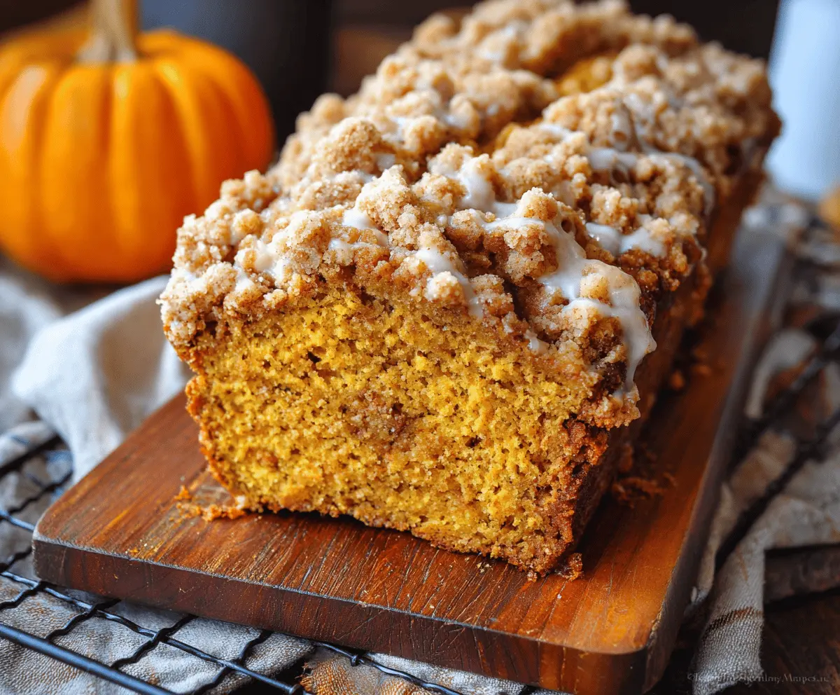 Pumpkin Streusel Bread