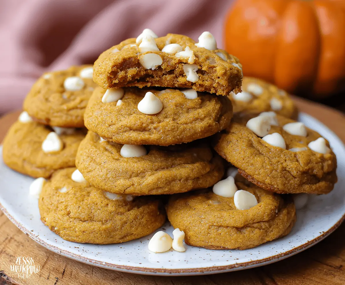 Pumpkin White Chocolate Chip Cookies