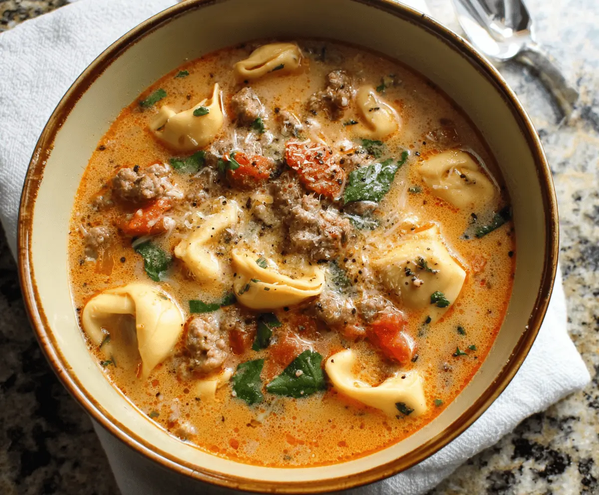 Sausage Tortellini Soup