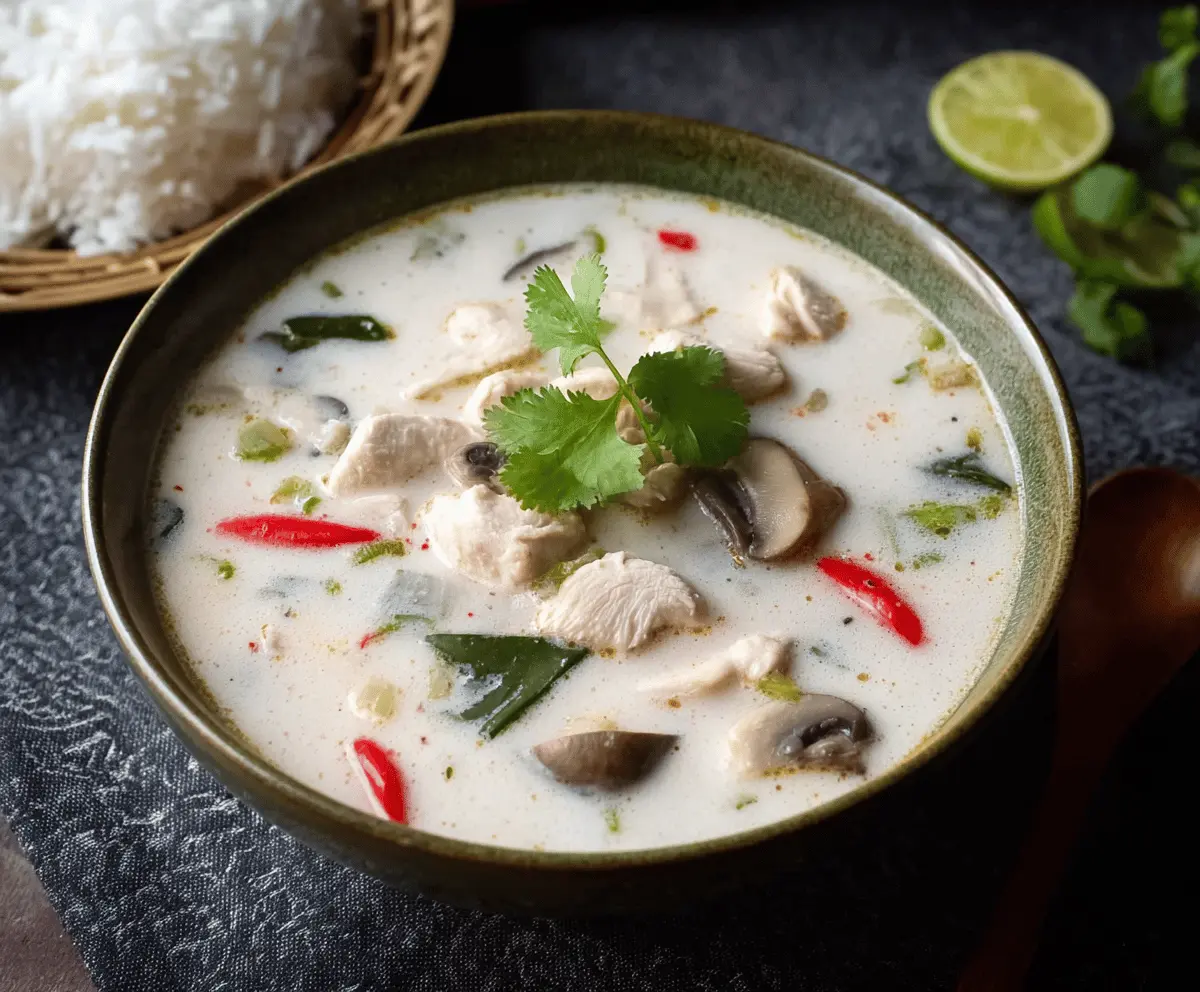 Thai Coconut Chicken Soup (Tom Kha Gai)