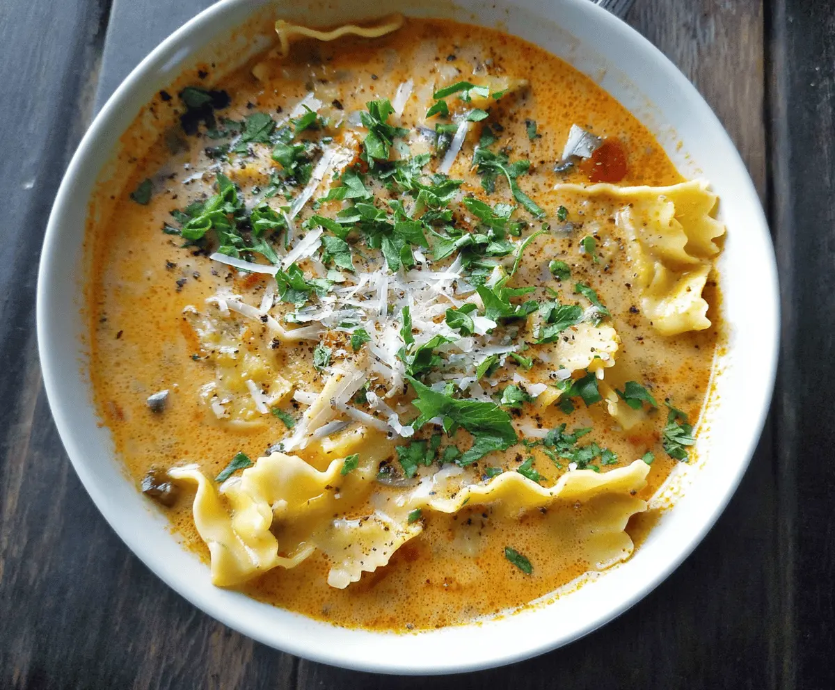 Vegetarian Creamy Lasagna Soup