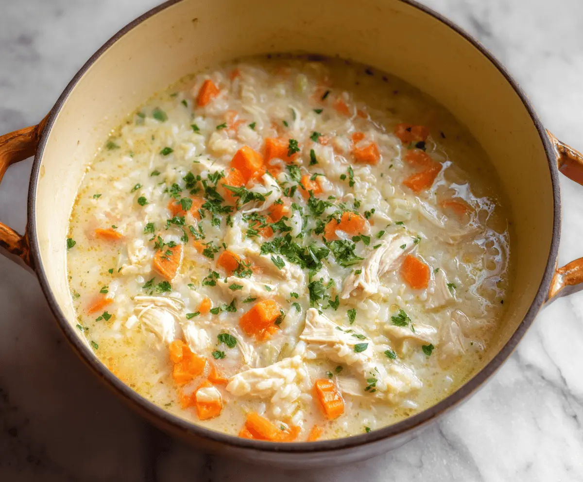 White Chicken Rice Soup