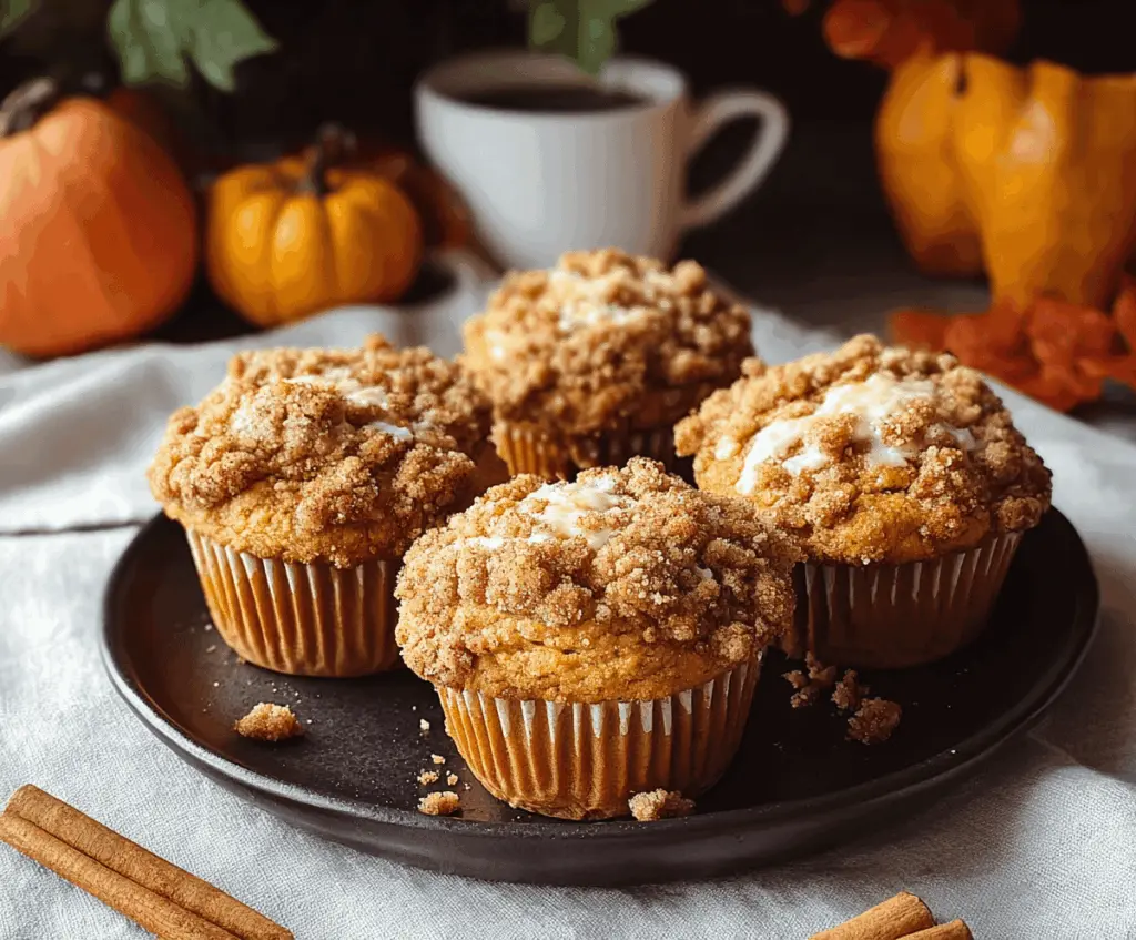 Delicious homemade Apple Pumpkin Streusel Muffins topped with golden streusel crust, perfect for fall breakfast or snack.