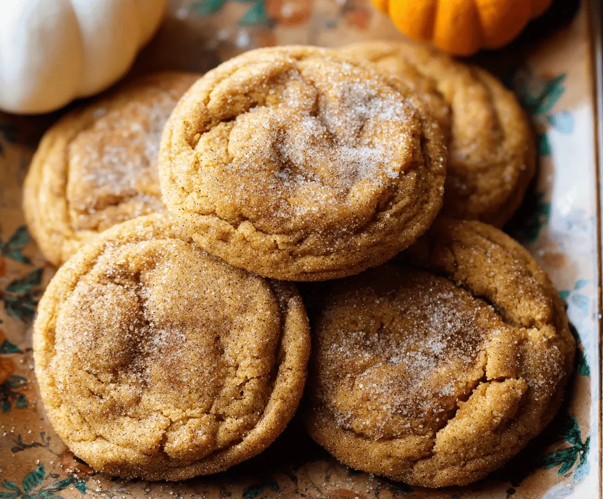 Brown Butter Pumpkin Snickerdoodle Cookies