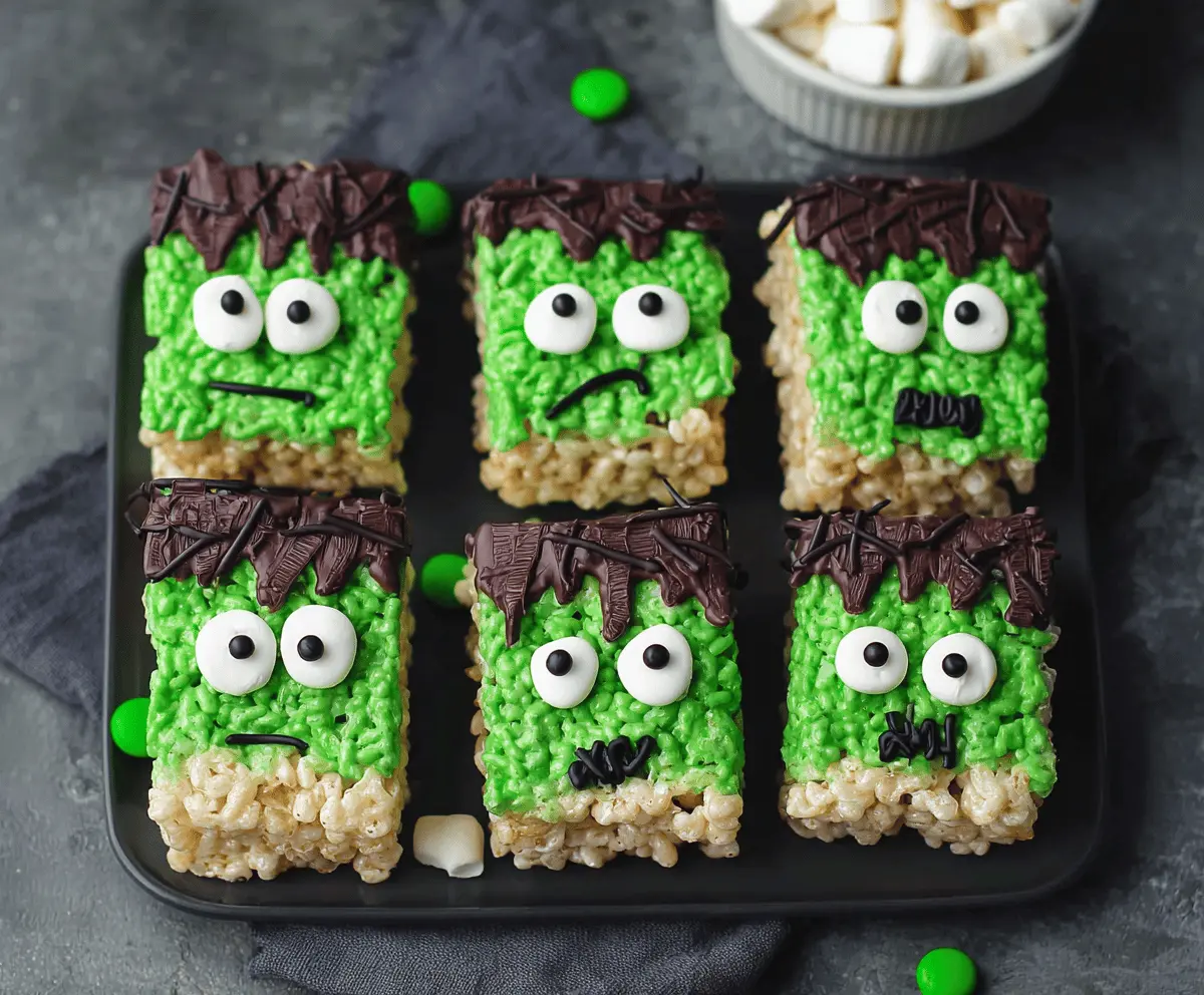 Frankenstein Rice Krispie Treats