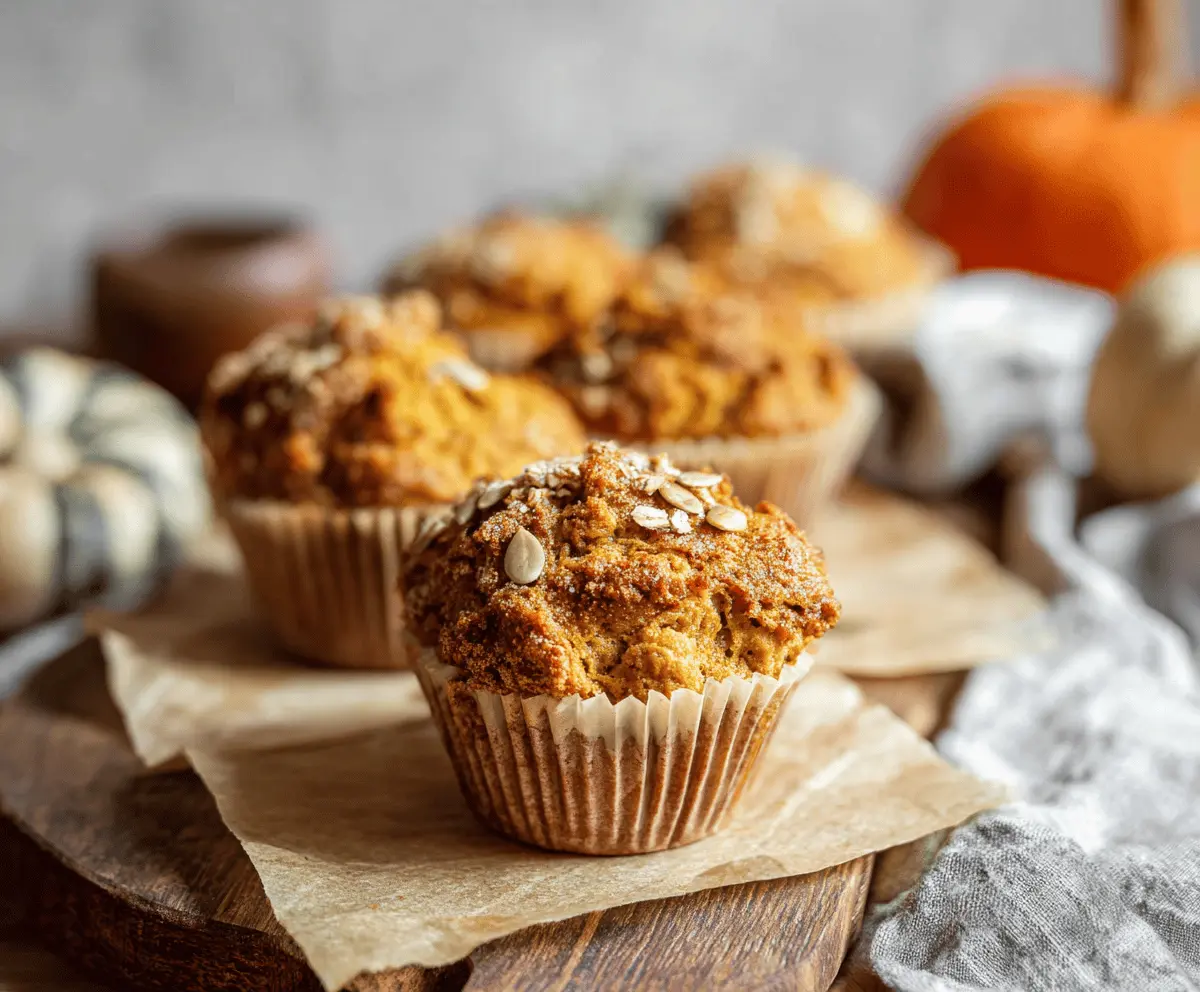 Pumpkin Sourdough Muffins